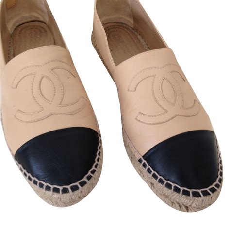 chanel beige espadrilles